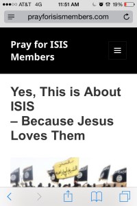 Screenshot of Prayforisismembers.com, 2016